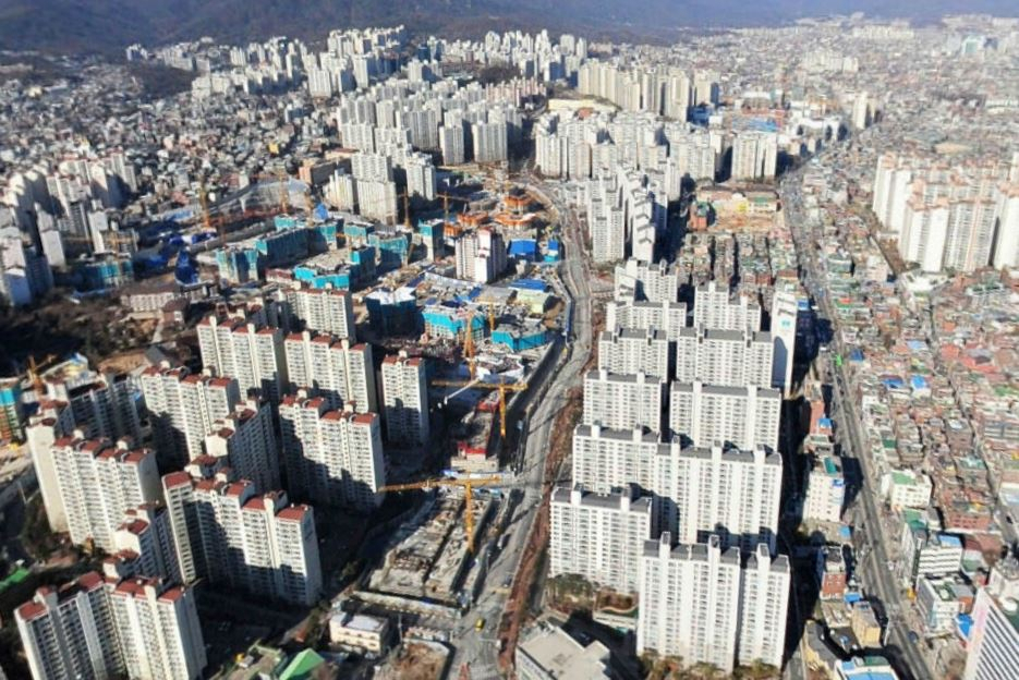 서울 성북구 길음동 길음뉴타운 일대의 모습, [네이버 항공뷰]