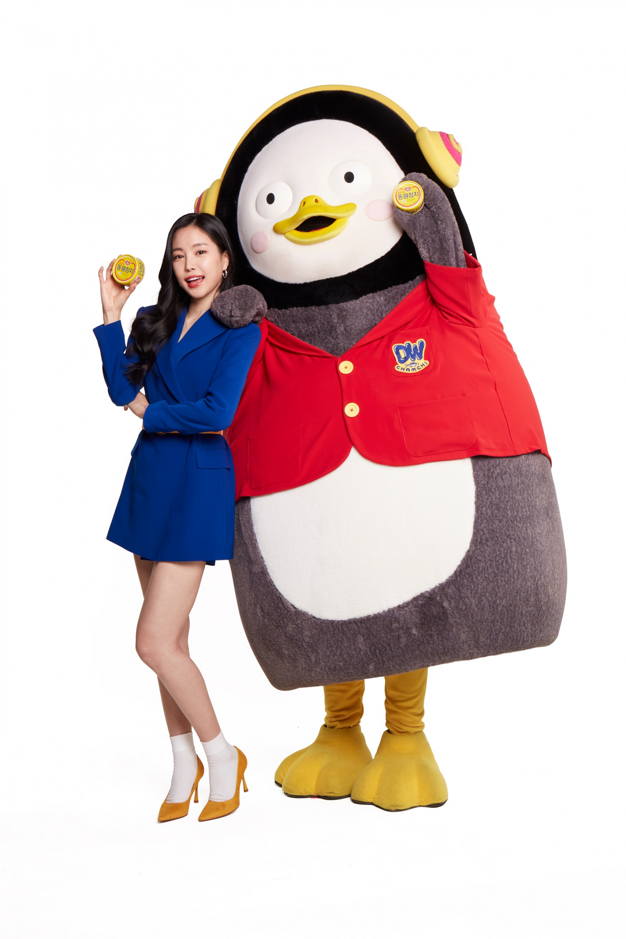 동원참치 모델 손나은과 펭수 [제공=동원F&B]