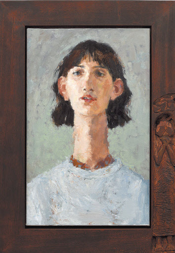 감성빈, Mother, 나무에 목각, 캔버스에 유채, 68.3×48cm, 2018