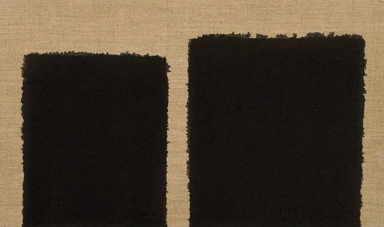 윤형근 / Burnt Umber & Ultramarine / 린넨에 유채 / 24.2&times;40.9cm / 1996