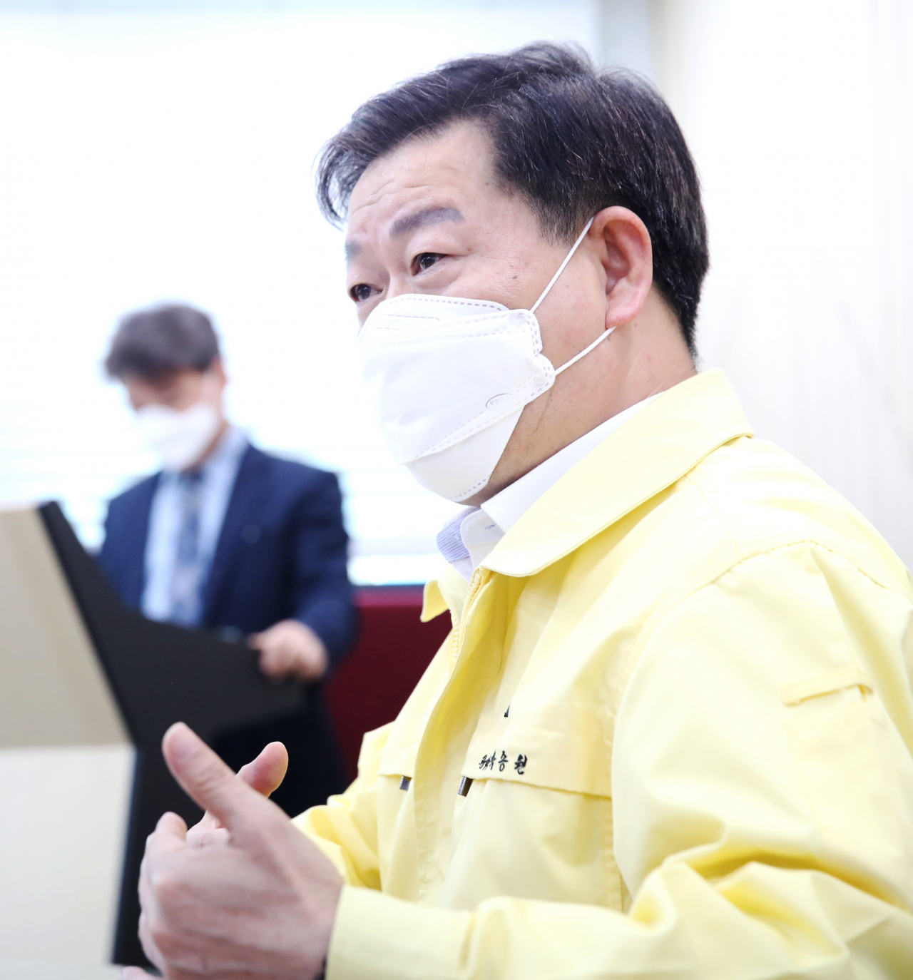 박승원 광명시장은 위생단체연합회와 간담회를 개최했다. [광명시 제공]