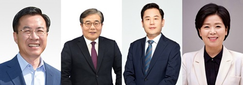 왼쪽부터 윤영덕,이병훈,송갑석,양향자 당선자.