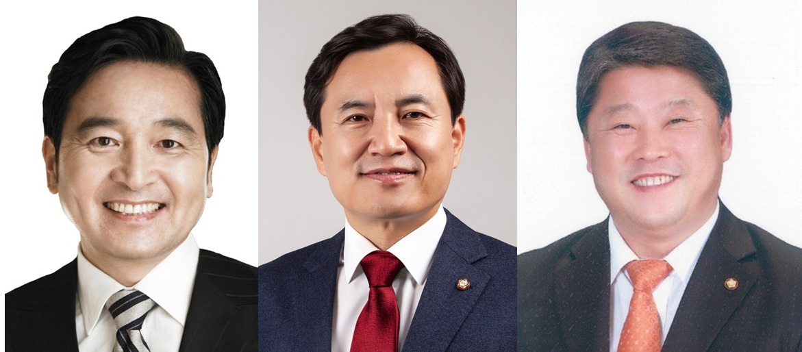 세월호 참사 6주기를 맞은 16일 공교롭게도 세월호 막말 논란을 야기했던 정치인들이 21대 총선 결과 낙선의 고배를 들어 눈길을 끈다. 왼쪽부터 미래통합당의 심재철, 김진태 의원, 조원진 우리공화당 의원. [헤럴드DB]
