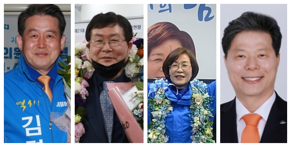 더불어민주당 김경협·설훈·김상희·서영석 당선인〈사진 왼쪽부터〉