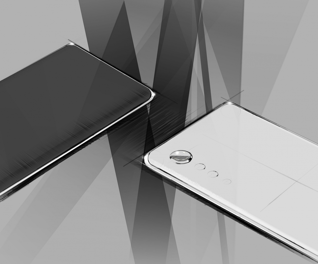 LG전자의 5G(세대) 전략 스마트폰 LG벨벳의 렌더링 이미지.