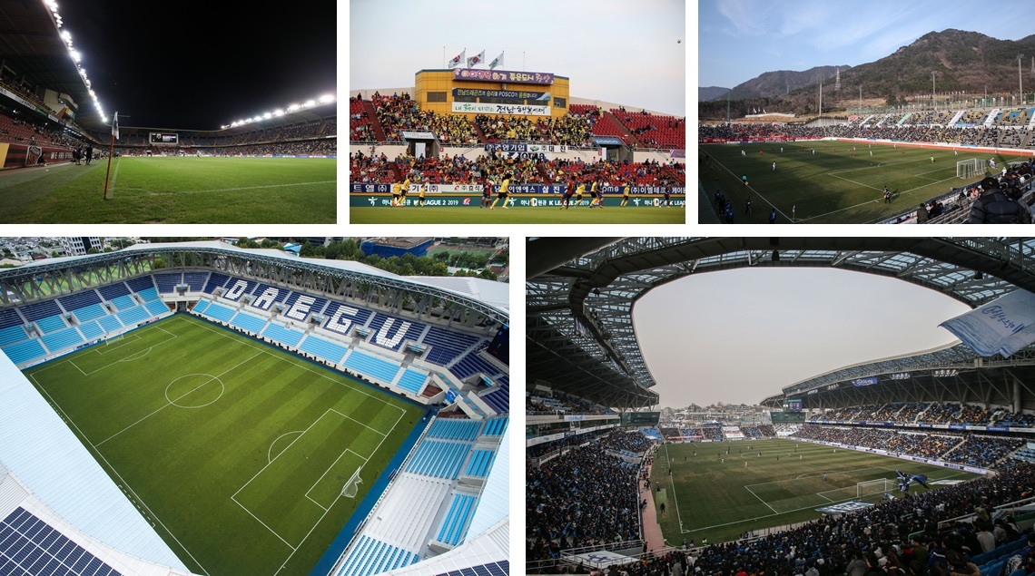 K League stadiums across South Korea (Yonhap)