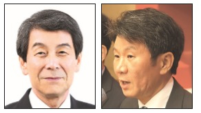 이동걸 산업은행 회장(왼쪽). 정몽규 HDC현대산업개발 회장