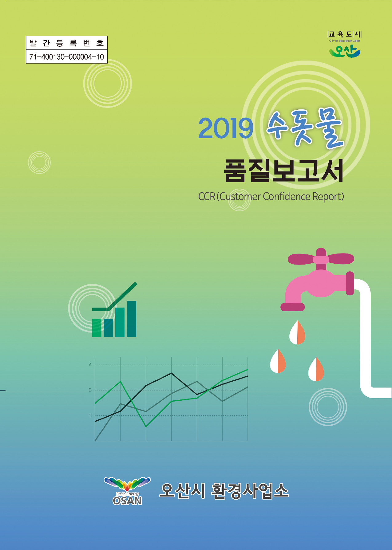 수돗물 품질보고서 표지. [오산시 제공]