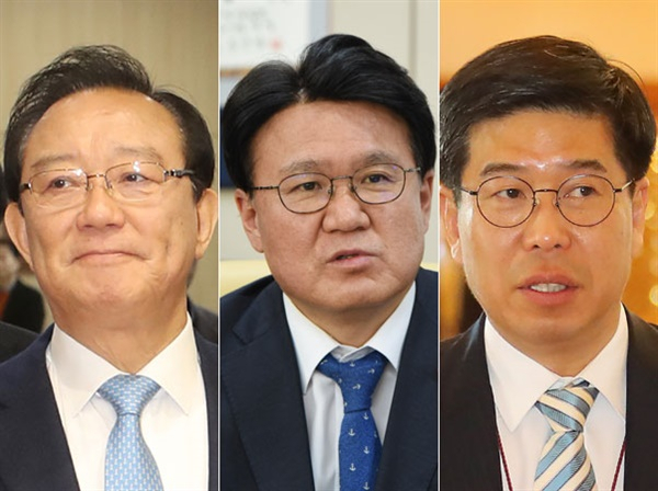 송철호 울산시장(왼쪽부터), 황운하 전 울산지방경찰청장, 백원우 전 민정비서관[연합]