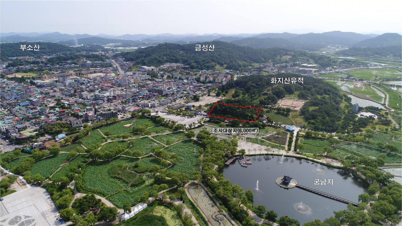 2020년 발굴지 일대 위치도