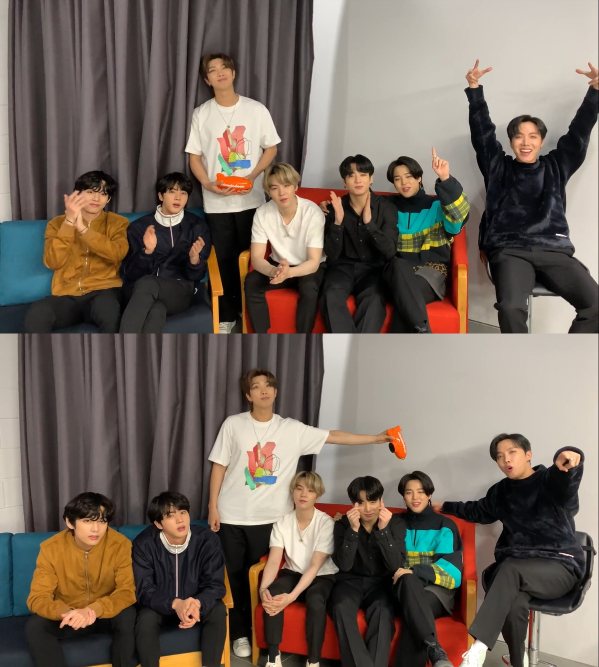 방탄소년단이 '2020 키즈 초이스 어워드'에서 페이보릿 뮤직 그룹상을 수상했다. [빅히트엔터테인먼트 제공]