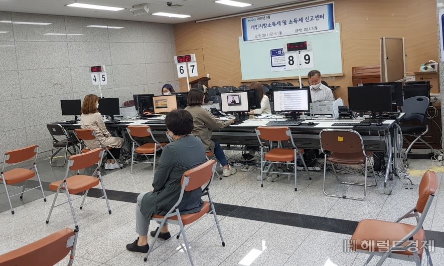 마포구의회 1층에 마련된 소득세합동신고센터. [마포구 제공]