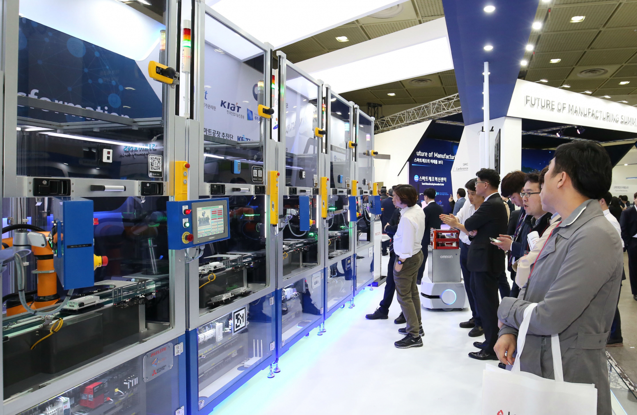 지난 2019년 3월 코엑스에서 열린‘스마트공장 자동화산업전’.