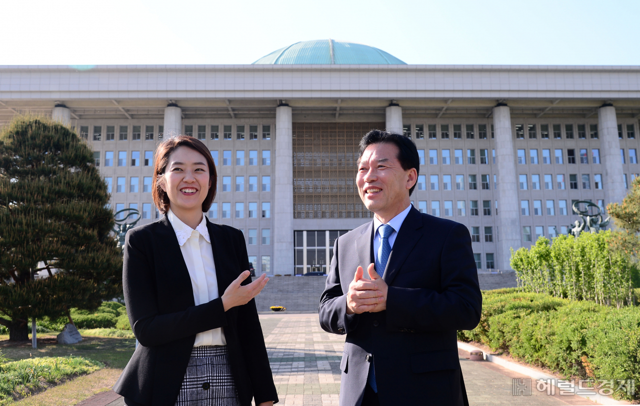 정태호·고민정 21대 국회의원 당선인. 이상섭 기자/babtong@heraldcorp.com