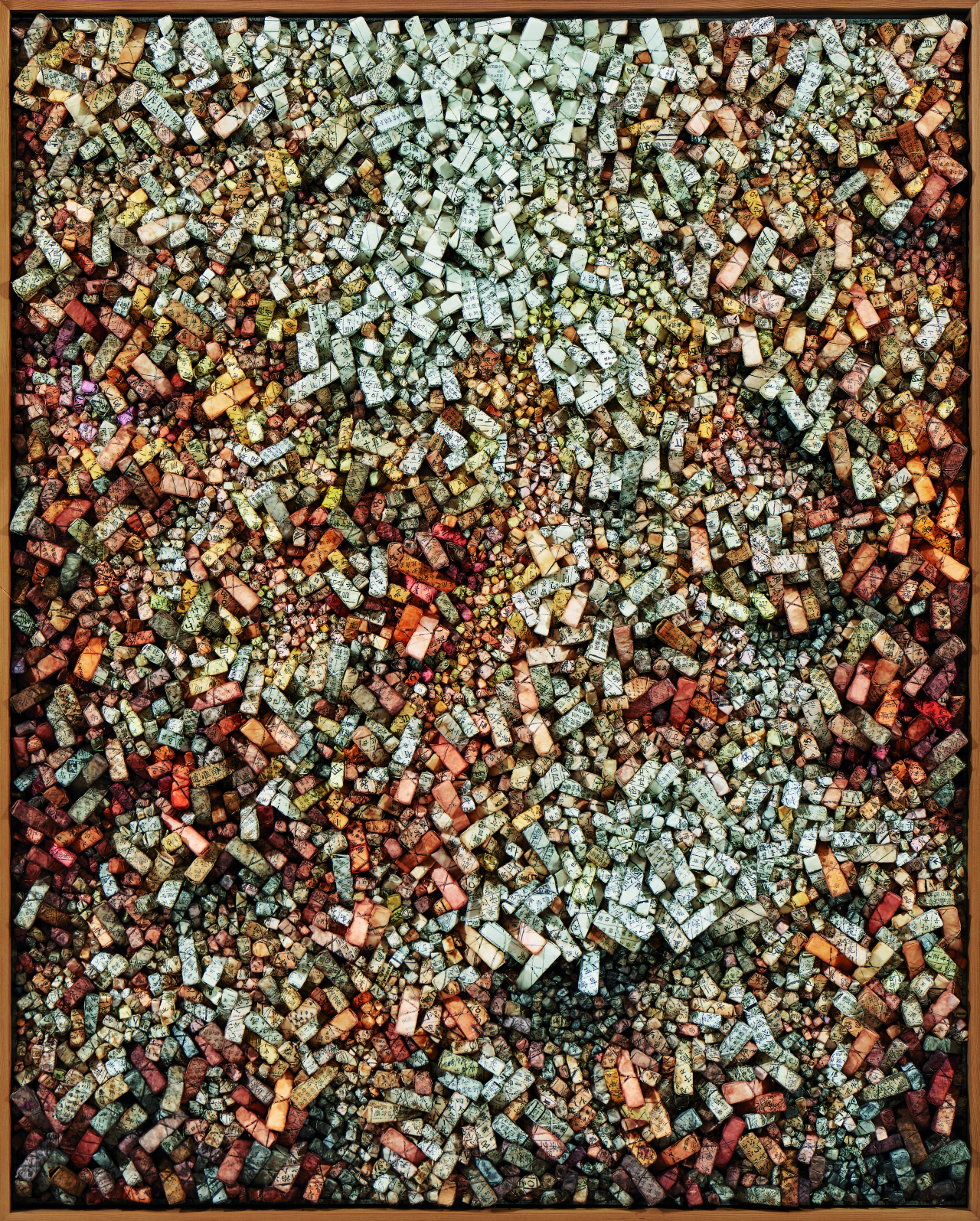 전광영, 집합 002-J50, 한지에 혼합재료, 162.2x130.3cm(100호), 2002