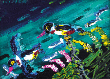 김종학, 새, 23.8&times;33.3cm, 캔버스에 아크릴, 2003