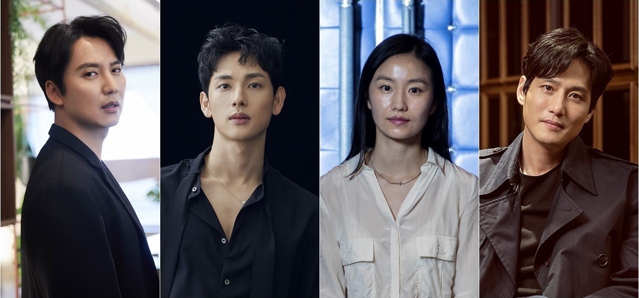 (From left) Kim Nam-gil (CJes Entertainment), Im Si-wan (Plum A&C), Kim So-jin (LG Arts Center) and Park Hae-jun (PLEO ent)