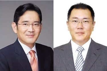 이재용 삼성그룹 부회장과 정의선 현대차그룹 수석부회장. [헤럴드경제 DB]