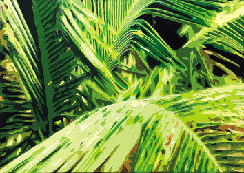 문호, Green Composition, 캔버스에 유채, 64.9 x 91.0cm, 2019