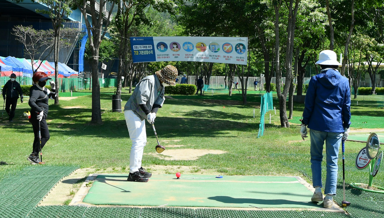 지난 13일 개방된 파크골프장 모습.[대구시 제공]