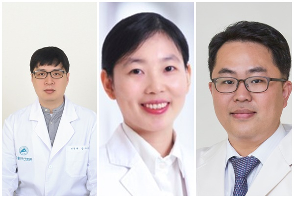 왼쪽부터 강릉아산병원 신경과 장우영 교수, 보라매병원 가정의학과 정수민 교수,삼성서울병원 가정의학과 신동욱 교수