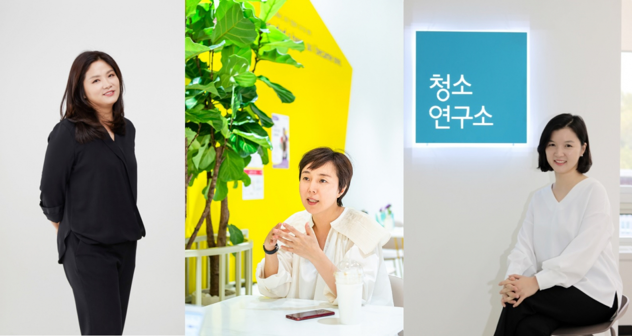 여성으로서 일상생활의 불편을 개선하는 아이템으로 창업에 성공해 성장가도에 들어선 스타트업들이 늘고 있다. 왼쪽부터 김지영 라엘 COO, 김희정 째깍악어 대표, 연현주 생활연구소 대표.