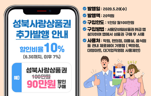 성북사랑상품권 홍보 포스터.