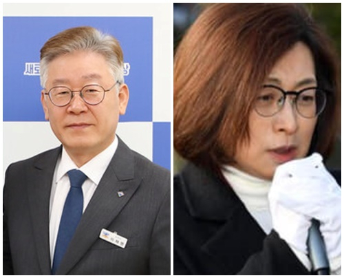이재명(왼쪽) 경기지사와 은수미(오른쪽) 성남시장