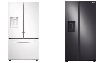 사진 왼쪽은 상을 받은 프렌치도어 냉장고 (모델명:RF27T520), 오른쪽은 양문형 냉장고(모델명: RS22T520) [삼성전자 자료]