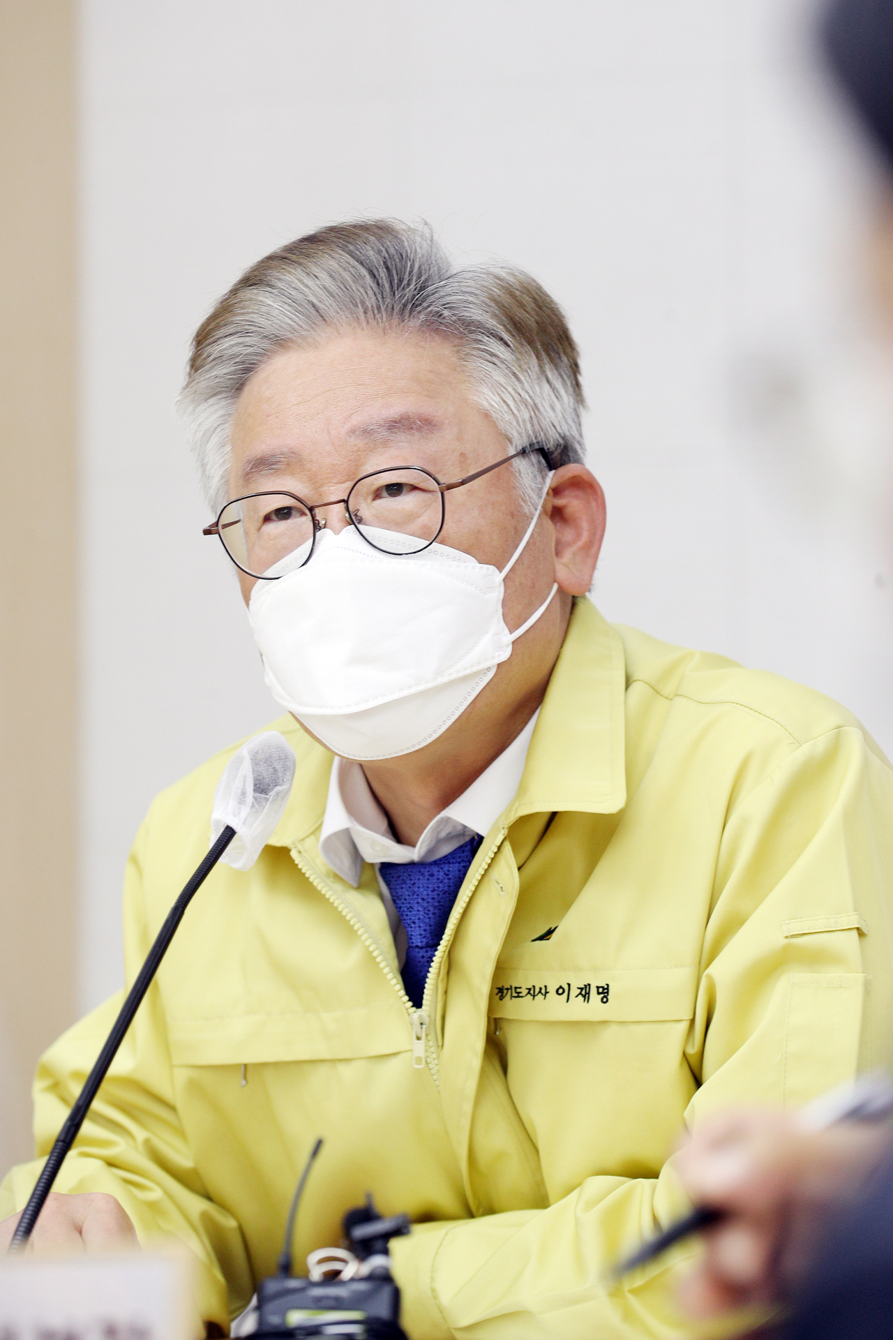 코로나19 대응 긴급 방역점검회의에서 이재명 경기도지사가 회의를 주재 하고 있다. [경기도 제공]