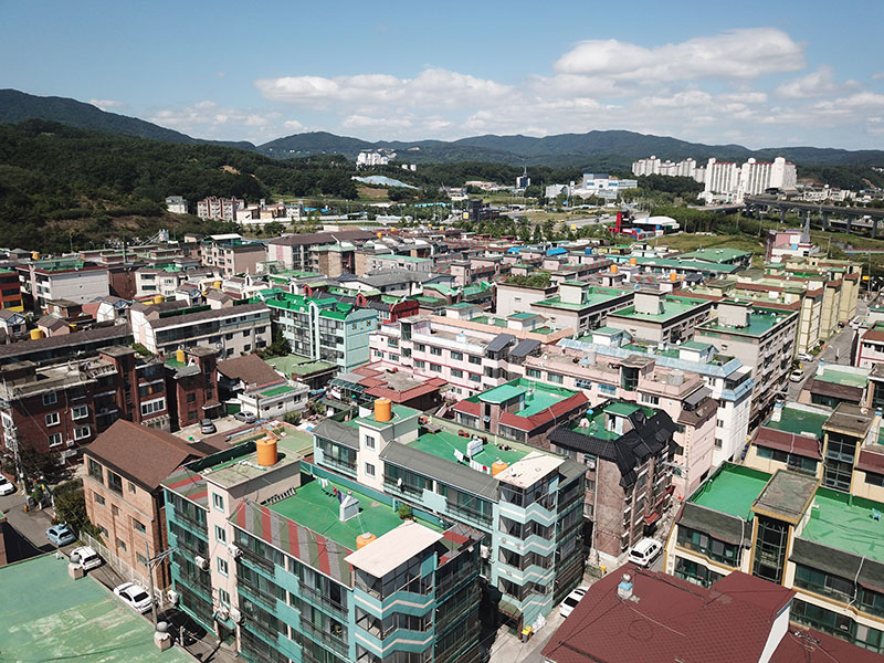 소규모 공동주택이 밀집해 있는 모습. [용인시 제공]