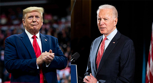 (좌측부터) 도널드 트럼프 미국 대통령과 조 바이든 전 미국 부통령