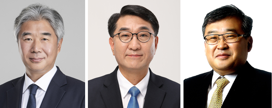 이기헌 시민참여비서관, 이지수 해외언론비서관, 조경호 사회통합비서관. [사진제공=청와대]
