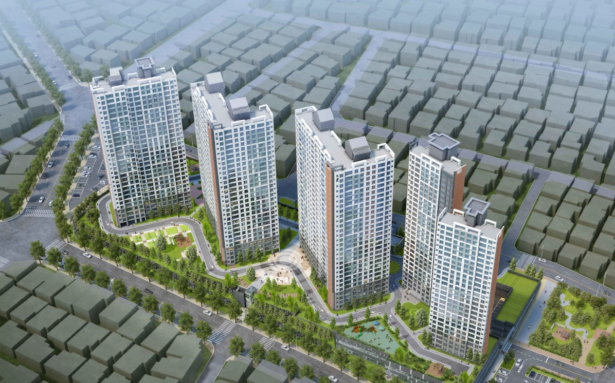 울산 우정동 지역주택조합아파트 조감도[한라 제공]