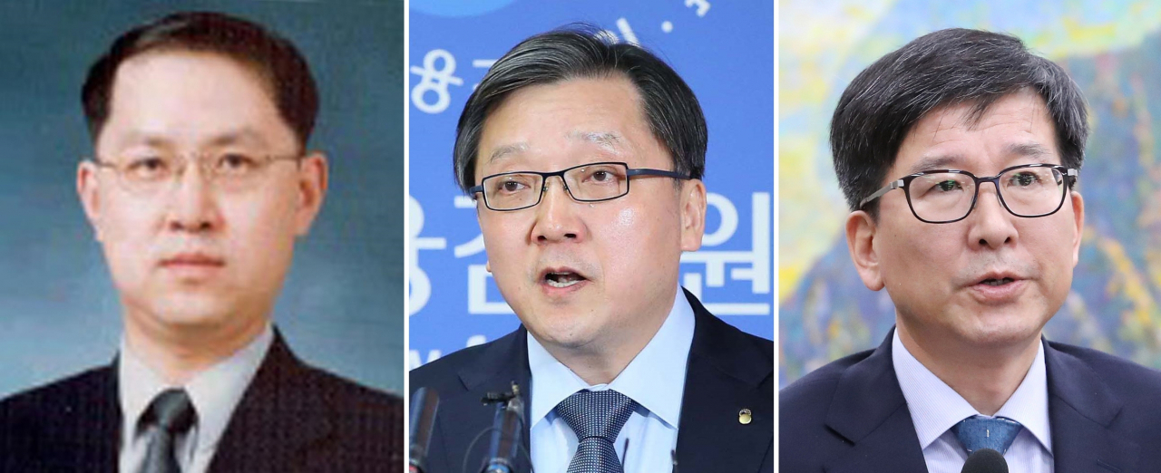 왼쪽부터 금융감독원 김근익 수석부원장, 최성일 은행·중소금융 담당 부원장, 김도인 자본시장·회계 담당 부원장. 3명의 부원장은 5일부터 금감원 부원장 임기가 시작됐다. [사진=연합]