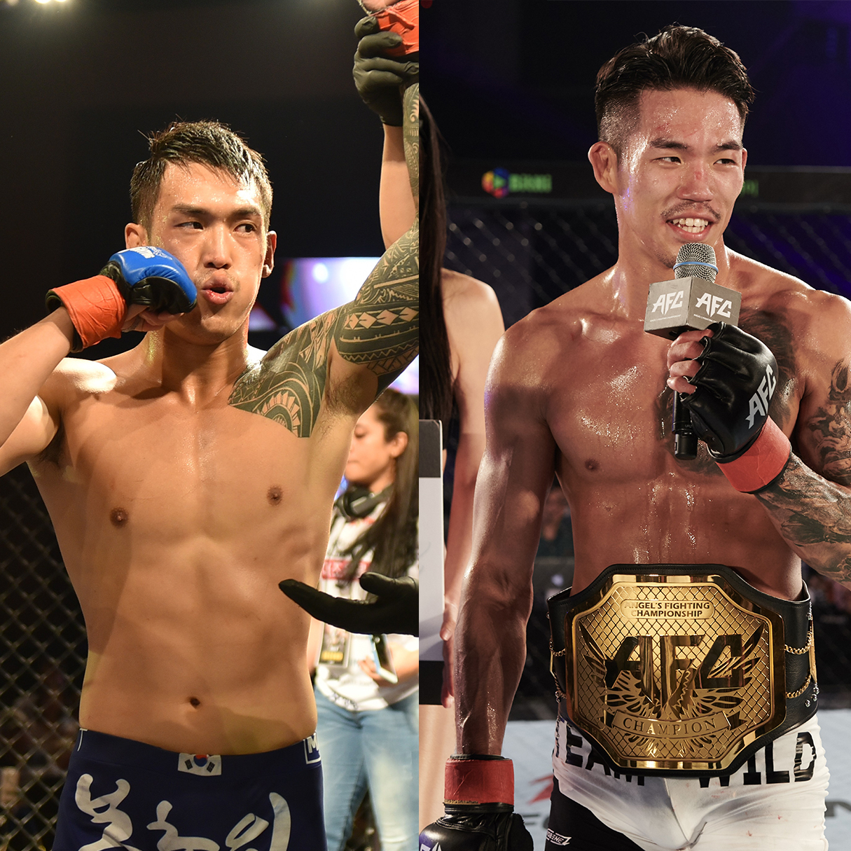 AFC 14에 출격하는 송영재(오른쪽)와 유상훈 [AFC 제공]