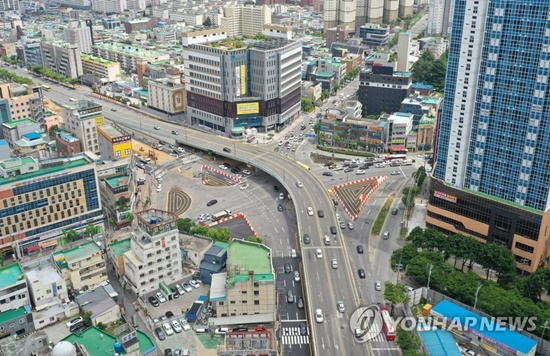 광주백운고가차도 전경. [연합뉴스]