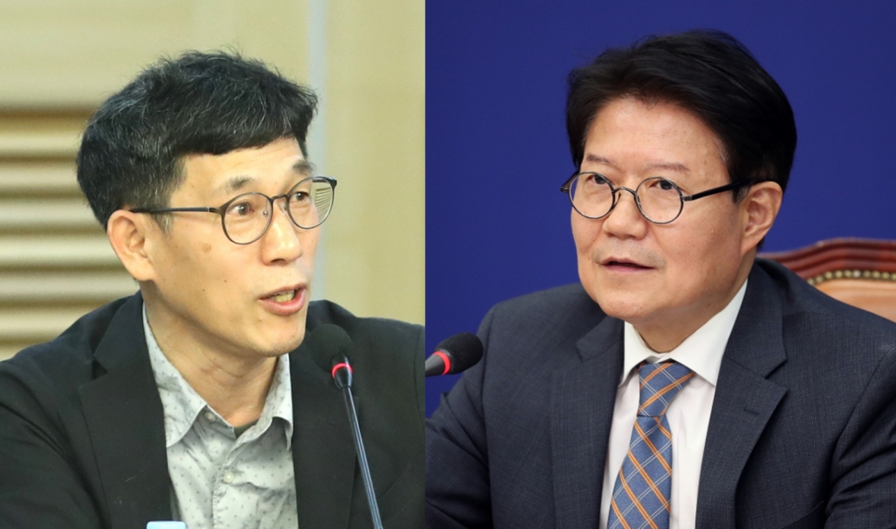 진중권 전 동양대 교수, 우희종 전 더불어시민당 대표.[연합]