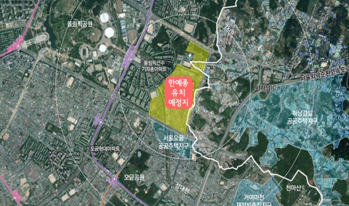 방이동 운동장 부지. [송파구 제공]
