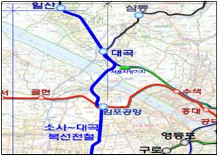 광역전철 서해선 노선도. [고양시 제공]