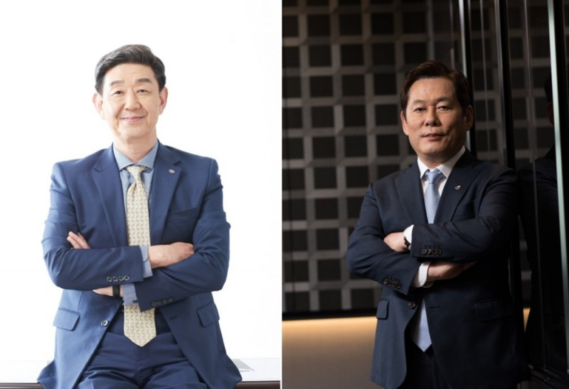 임진구(왼쪽), 정진문 SBI저축은행 각자 대표.