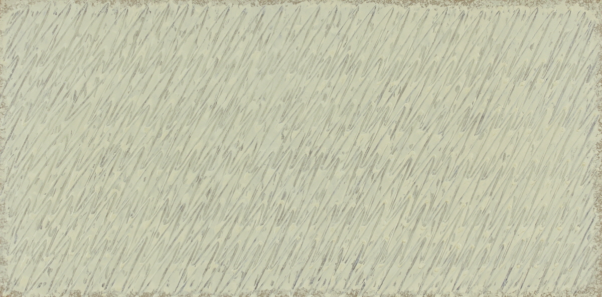 박서보, 묘법 No. 231~85, 면에 유채, 연필, 74&times;149.5cm, 1985