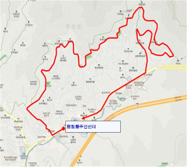 서울시 평창동 8003번 노선.
