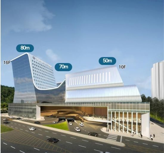 서울 강남구 도곡동 강남세브란스병원 증축 예상 투시도. [서울시 제공]