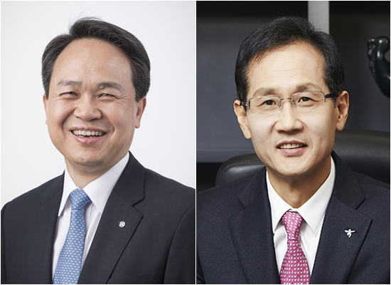 진옥동 신한은행장(왼쪽), 지성규 하나은행장