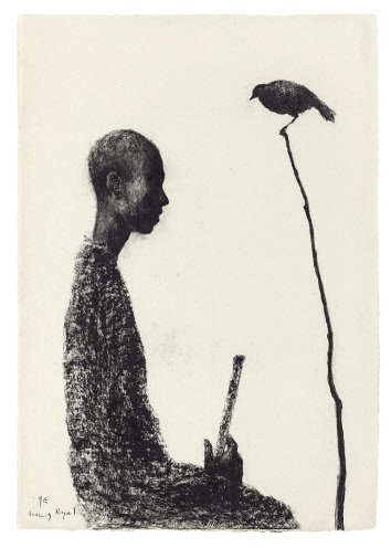 박항률, 무제, 종이에 콘테, 101.5&times;70.4cm, 1995