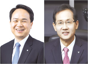 진옥동 신한은행장(왼쪽), 지성규 하나은행장