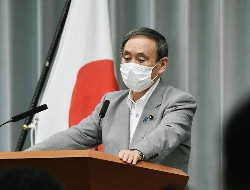 스가 요시히데 일본 관방장관. [연합]