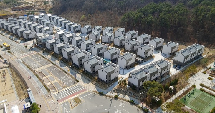 세종시 로렌스 친환경 주택단지 전경.[한국에너지기술연구원 제공]
