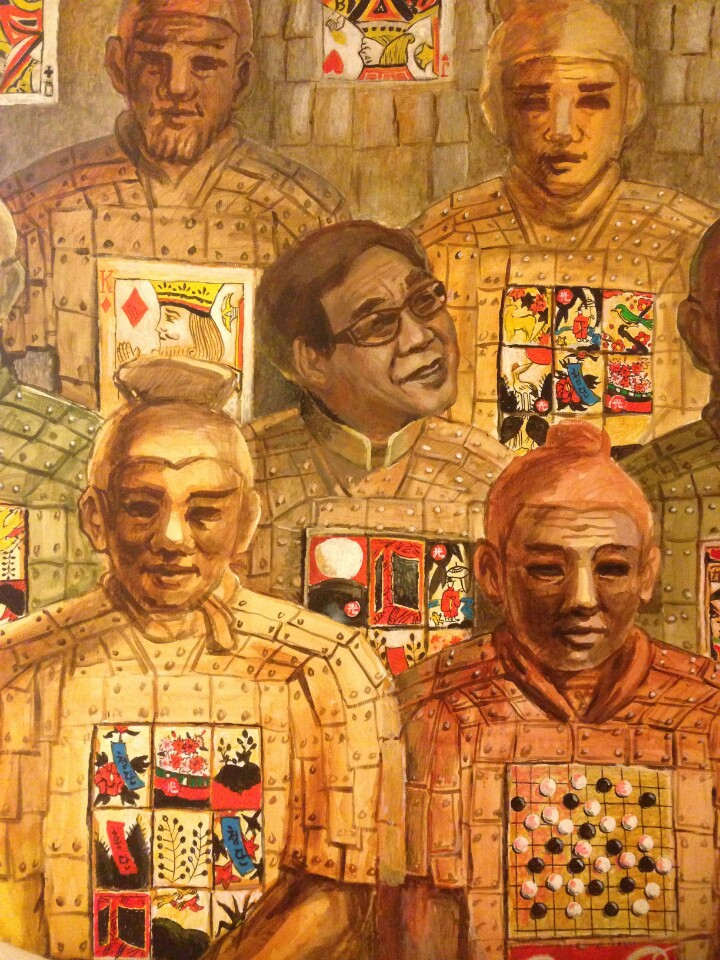조영남 씨 대작 의혹 사건의 그림 가운데 하나로 검찰이 제시했던 '병마용갱'. [사진=연합뉴스]